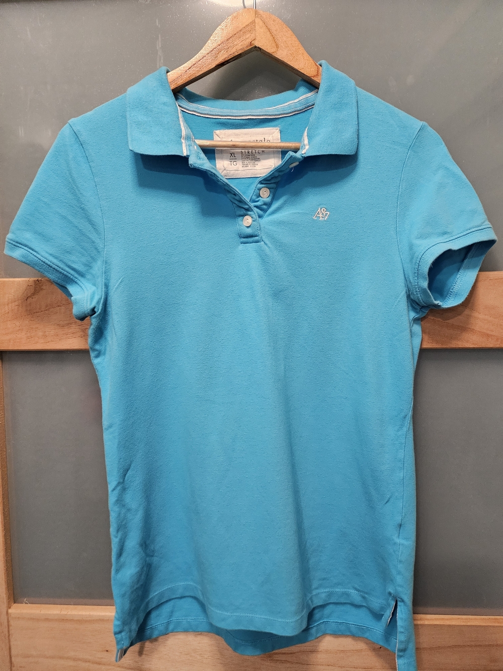 Aeropostale Turquoise Blue Polo Shirt XL